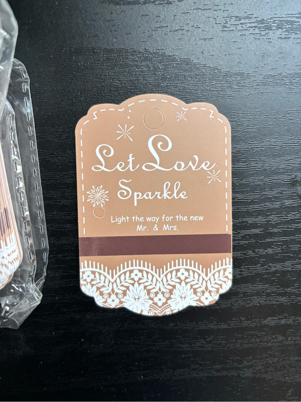 160 Sparkler Tags with Match Holder